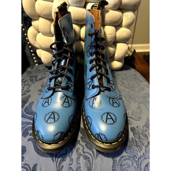 Super Rare! Dr Martens x Undercover Supreme Anarchy Blue Boots size 9/EU 41 main image 4